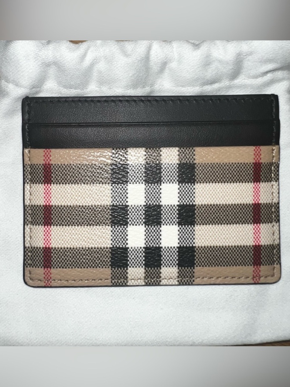 Burberry Men's Vintage Check Leather Card Holder